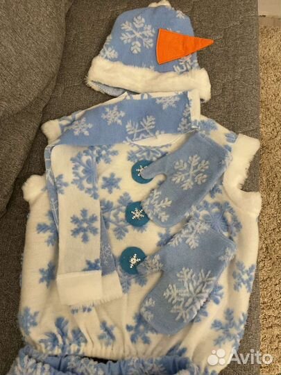 Новогодний костюм снеговик