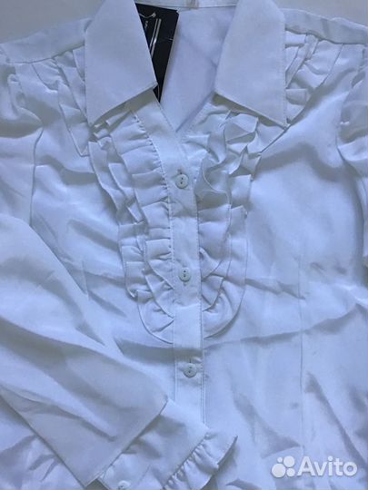Блузка для девочки школьная Белая новая