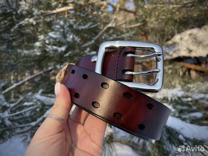 Кожаный ремень ручной работы
