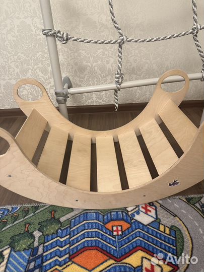 Горка качалка радуга. Качеля-балансир