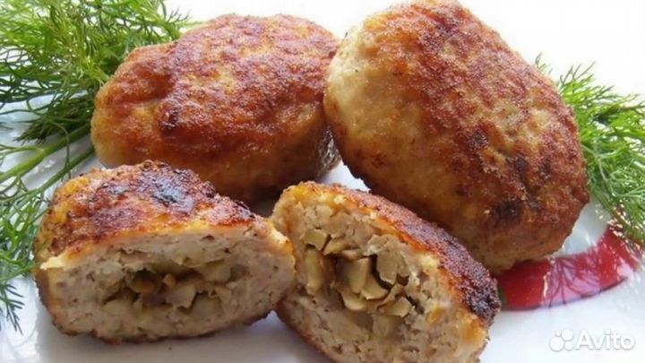 Зразы с мясом и шампиньонами