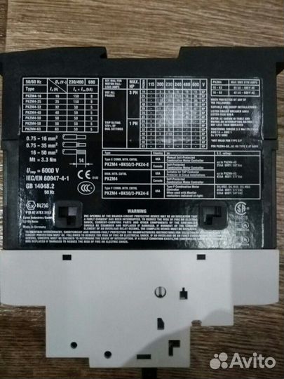 Автомат защиты двигателя Moeller pkzm4-63