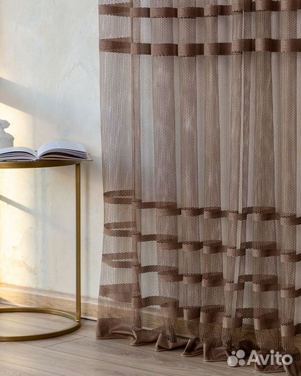 Тюль Фрида Капучино