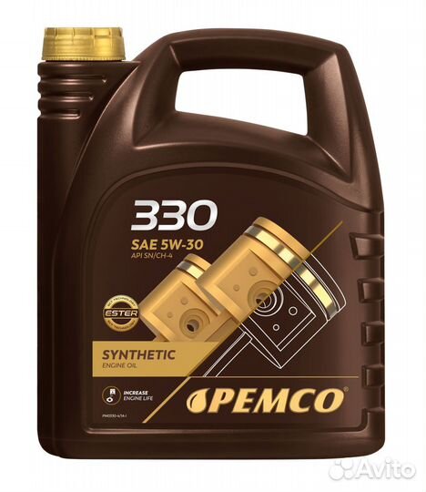 Моторное масло 5W-30 Pemco 4л синт. в ассорт
