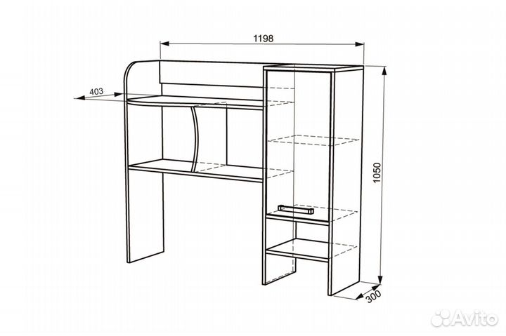 Надстройка для компьютерного стола