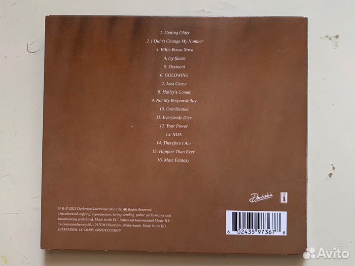 Billie Eilish - Happier Than Ever CD с плакатом