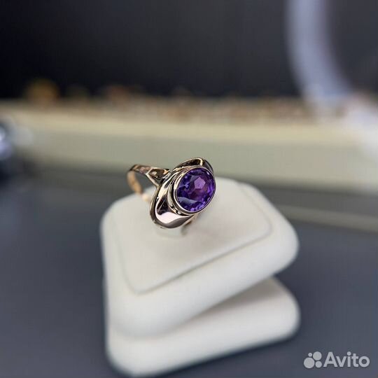 Золотое кольцо с александритом СССР 583 золото