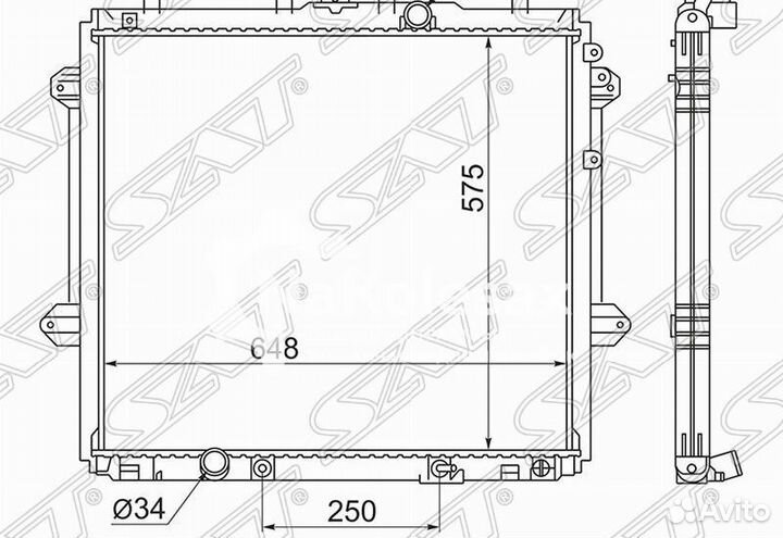 Радиатор toyota land cruiser prado 1GR 150/4runner