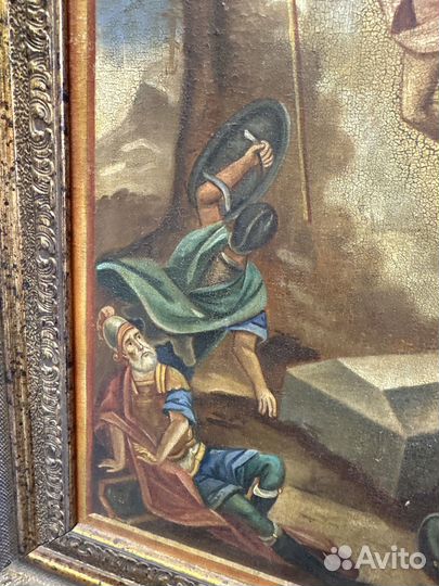 Живопись на холсте в раме (икона)