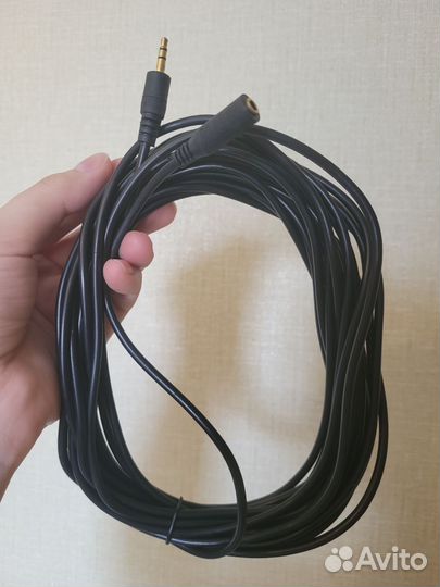 Кабель удлинитель mini jack 3,5 длина 10 метров
