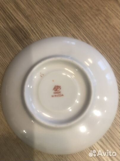 Фарфор. Тарелка фарфоровая малая лфз