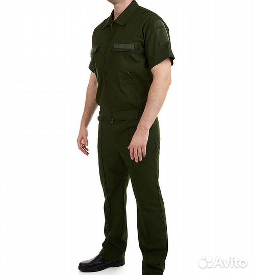 С коротким рукавом, форма зелёная мо офиска