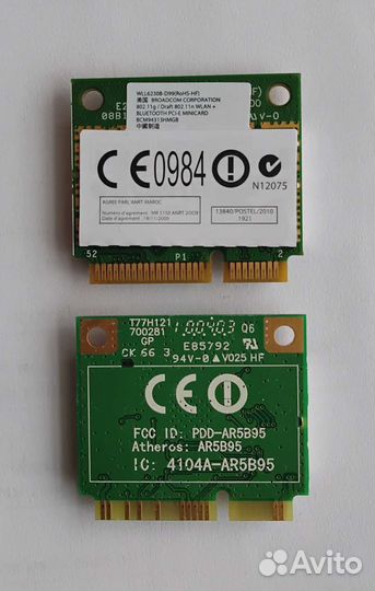 Карты WiFi + Bluetooth (mini PCI-E)
