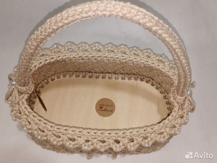 Корзины из хлопковой пряжи и полиэфирного шнура