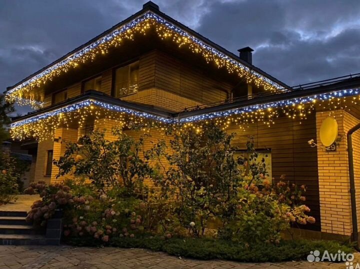 Монтаж уличных гирлянд