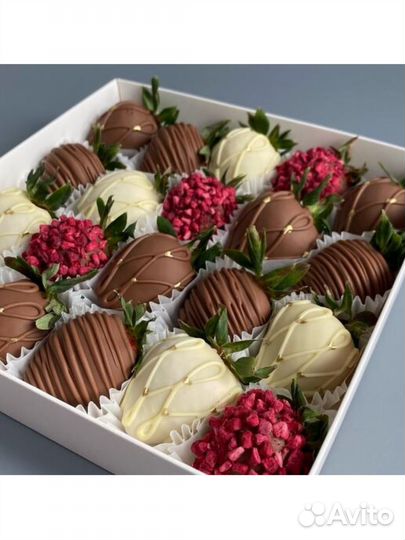 Клубника в Бельгийском шоколаде букет