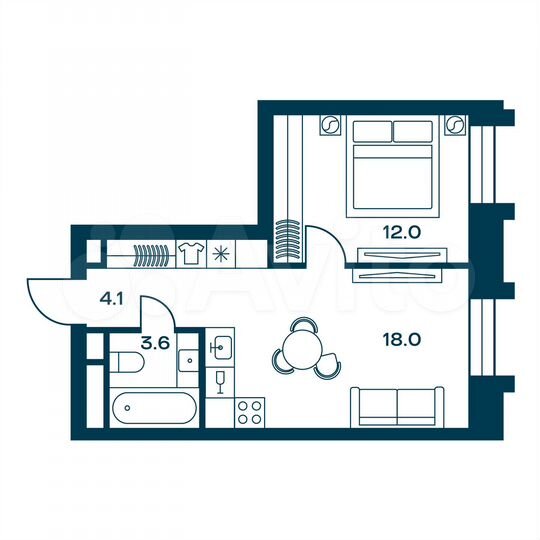 1-к. квартира, 37,7 м², 16/20 эт.