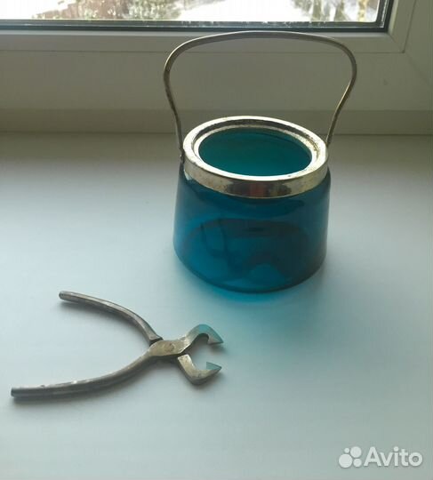 Сахарница стекло винтаж СССР