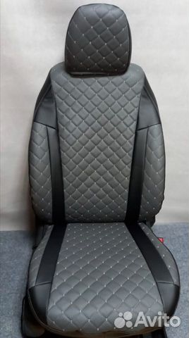 Чехлы на Весту ромб серый полностью