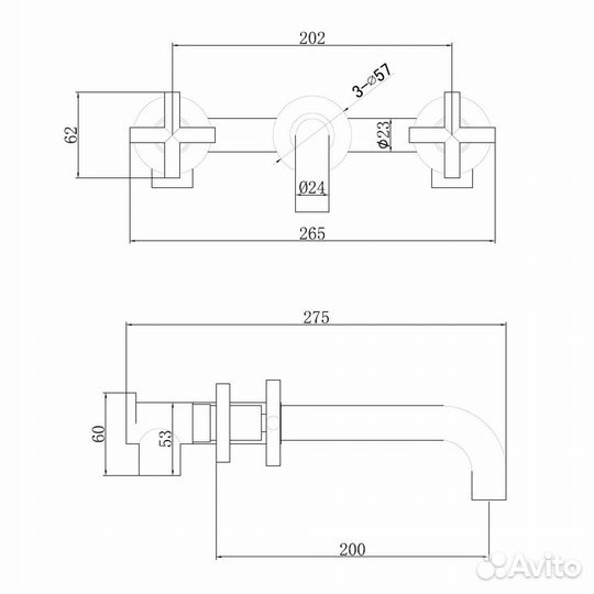 Смеситель для раковины Abber Wasser Kreis AF81121G золото матовое