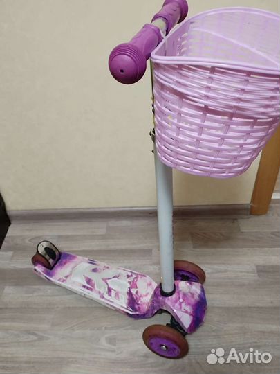 Самокат детский трехколесный бу