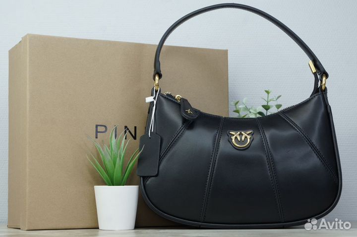 Сумка Pinko Mini Love Bag Half Moon черная