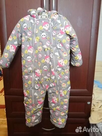 Зимний комбинезон для девочки 80 86