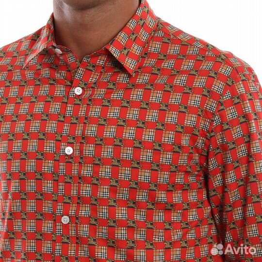 Рубашка Burberry Strental Tiled Red Shirt