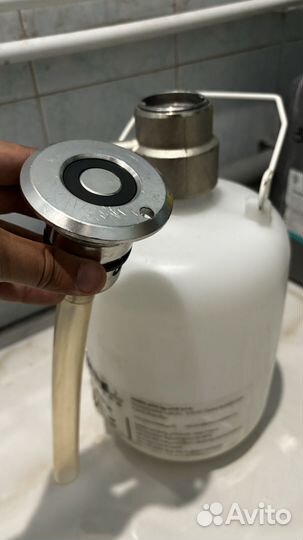 Промывочная кега 5 л (Чехия) +2 головки тип А и S