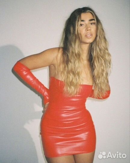 Платье кожаное