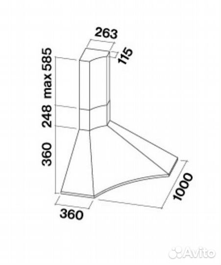 Вытяжка falmec Design Elios Ang Steel 100 ceia00.E0P1#crii491F