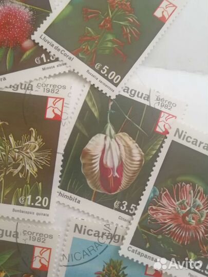 Марки Никарагуа флора 7 шт. 1982 г