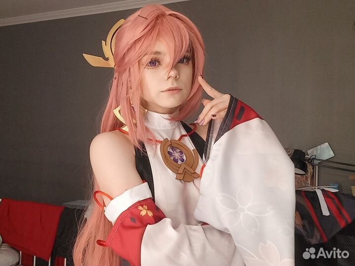 Косплей геншин Яе Мико