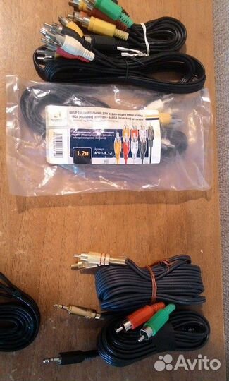 Кабели шнуры тюльпаны джек пк тв