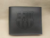 Кошелек мужской кожаный с логотипом фк Барселона