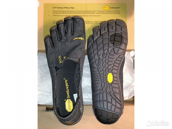 Vibram CVT-Hemp Black из конопли (37 идут 22.8см.)