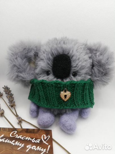 Коала игрушка вязаная интерьерная