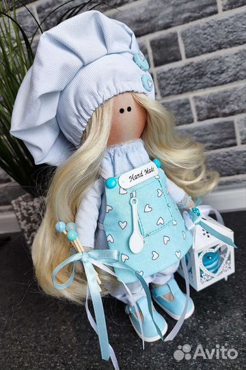 Интерьерная кукла-кондитер, мастер маникюра, панда