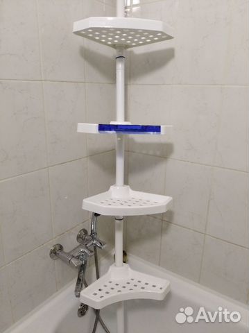 Полка для ванной угловая многоярусная