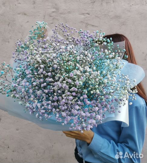 Букет с гипсофилой, доставка Вологда