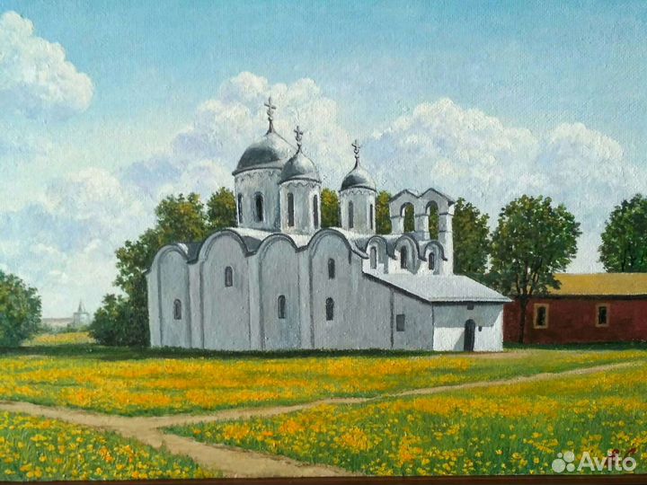 Авторская картина Псковщина.Собор Иоанна Предтечи