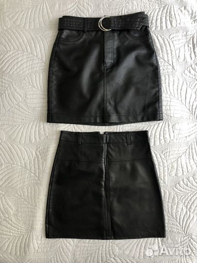 Новая кожаная мини юбка 42 44