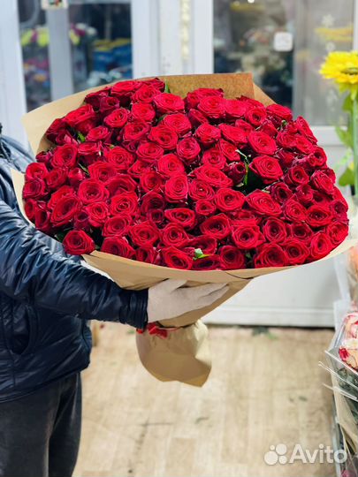 Цветы розы с доставкой 25 51 101 501 1001