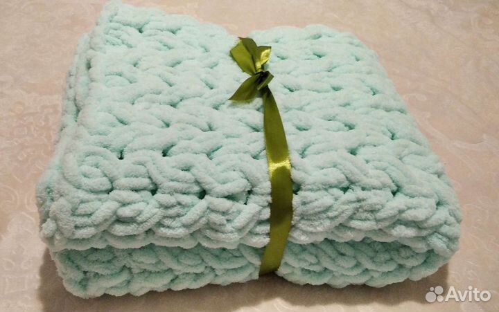 Детский плед и пинетки из Ализе Пуффи под заказ