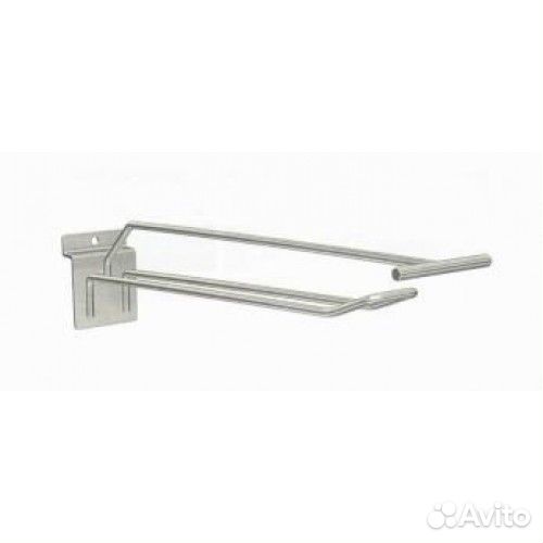 Крючок для экономпанелей двойной с ценникодержател