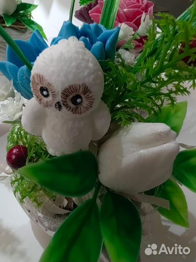 Подарок на 8 марта, для женщины, цветы из мыла