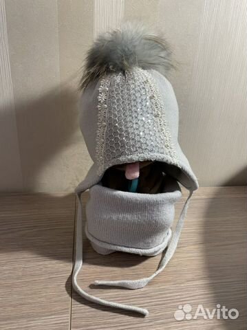 Зимняя шапка со снудом