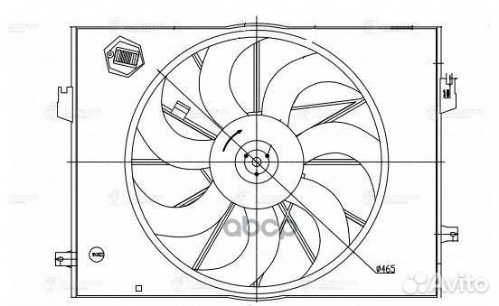 Вентилятор радиатора охлаждения с кожухом для а