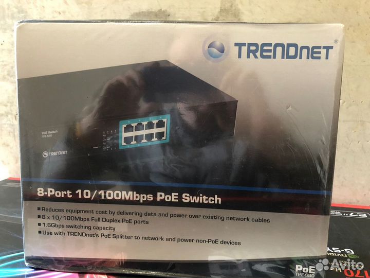 Коммутатор trendnet TPE-S80 8 ports PoE 10/100