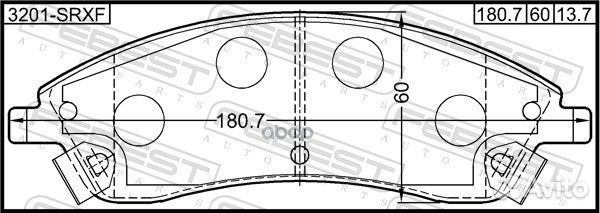 Колодки тормозные передние комплект cadillac SR